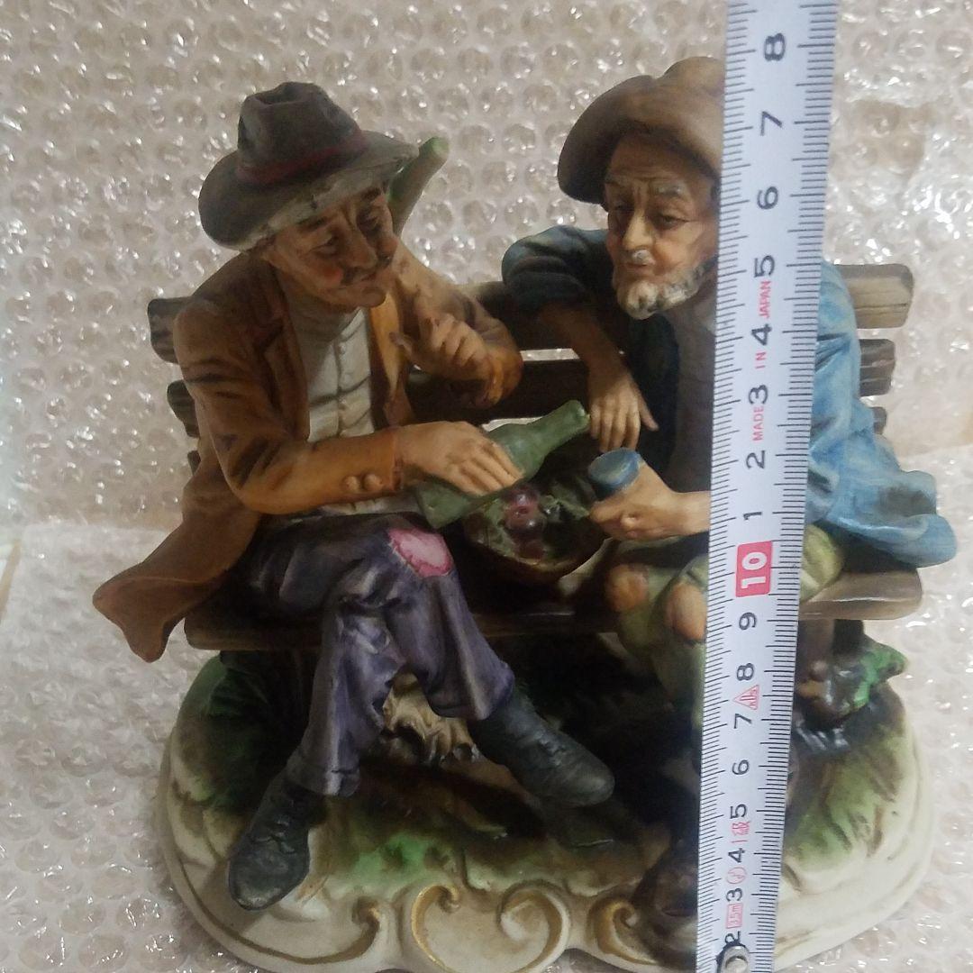 イタリア陶器製　人形　フィギュア　フィギュリン　おじいさん　アンティーク舶来品