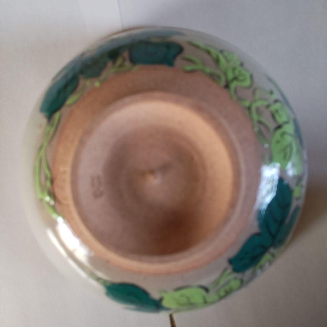 松古窯　抹茶茶碗「朝顔繪」