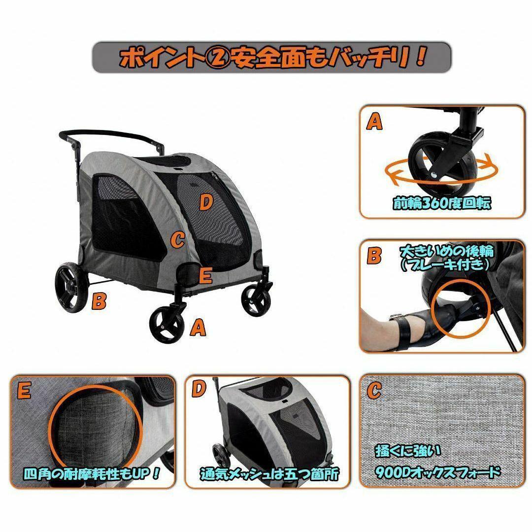 特価❕折り畳み❕ペットカート ペットキャリー 犬 猫 ペットバギー 青 介護用