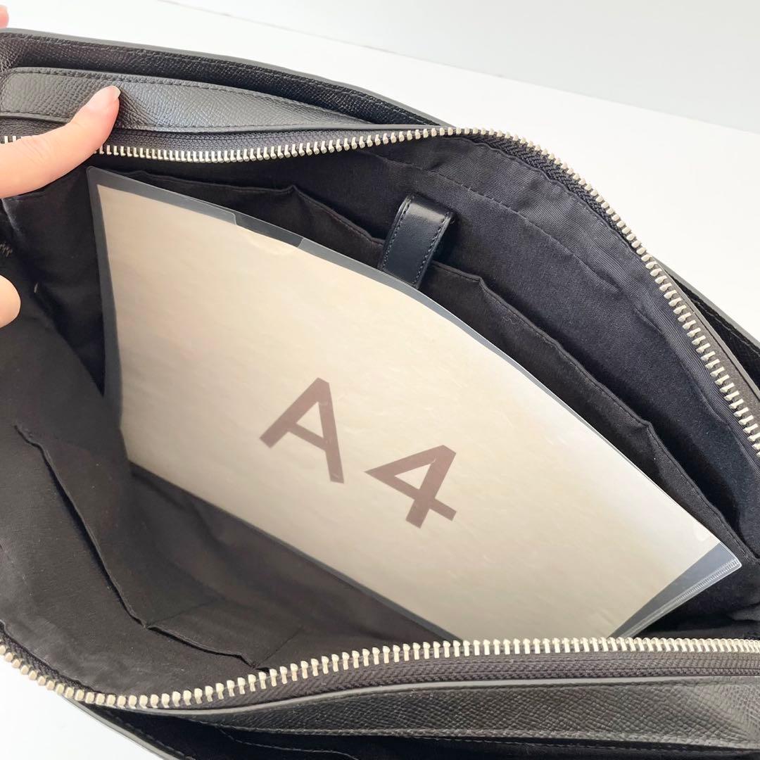 【極美品】COACH メンズ ビジネスバッグ ベケット ブリーフ ケース 黒