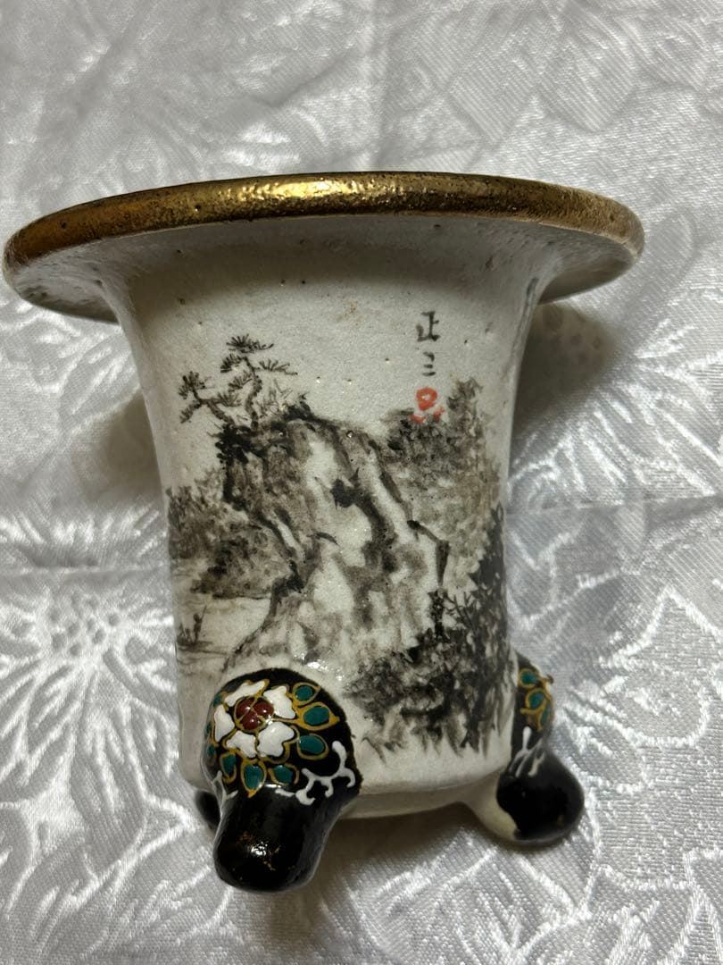 万年青鉢　京楽焼鉢　盆栽鉢