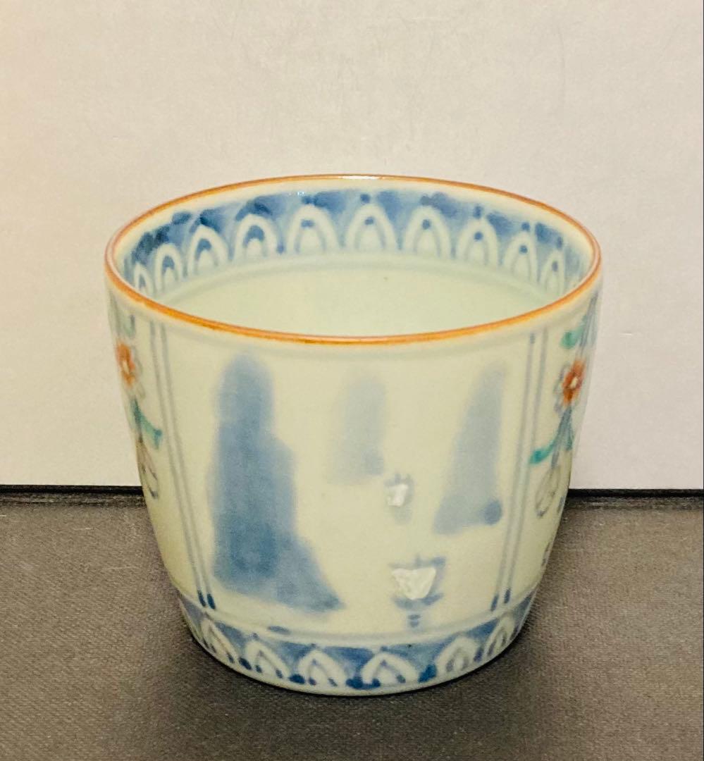 佐藤走波（五代）染錦　絵変り①　5客　蕎麦猪口