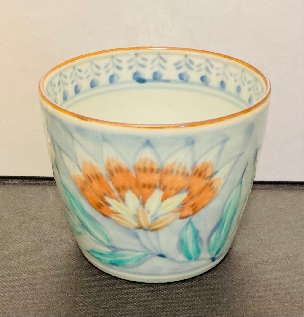 佐藤走波（五代）染錦　絵変り①　5客　蕎麦猪口