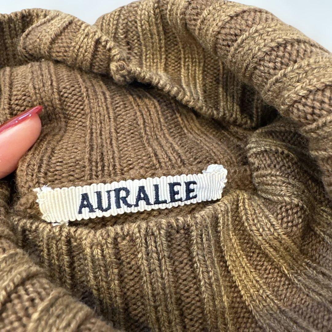 本日のみ値下げ！AURALEE 100%ウールタートルネックセーターブラウン