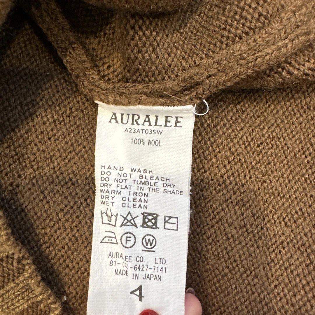 本日のみ値下げ！AURALEE 100%ウールタートルネックセーターブラウン