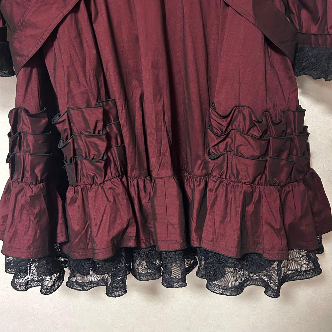 エイココンドウ　レディース　コート　赤　　42 L レース　エターナリーブレイズ