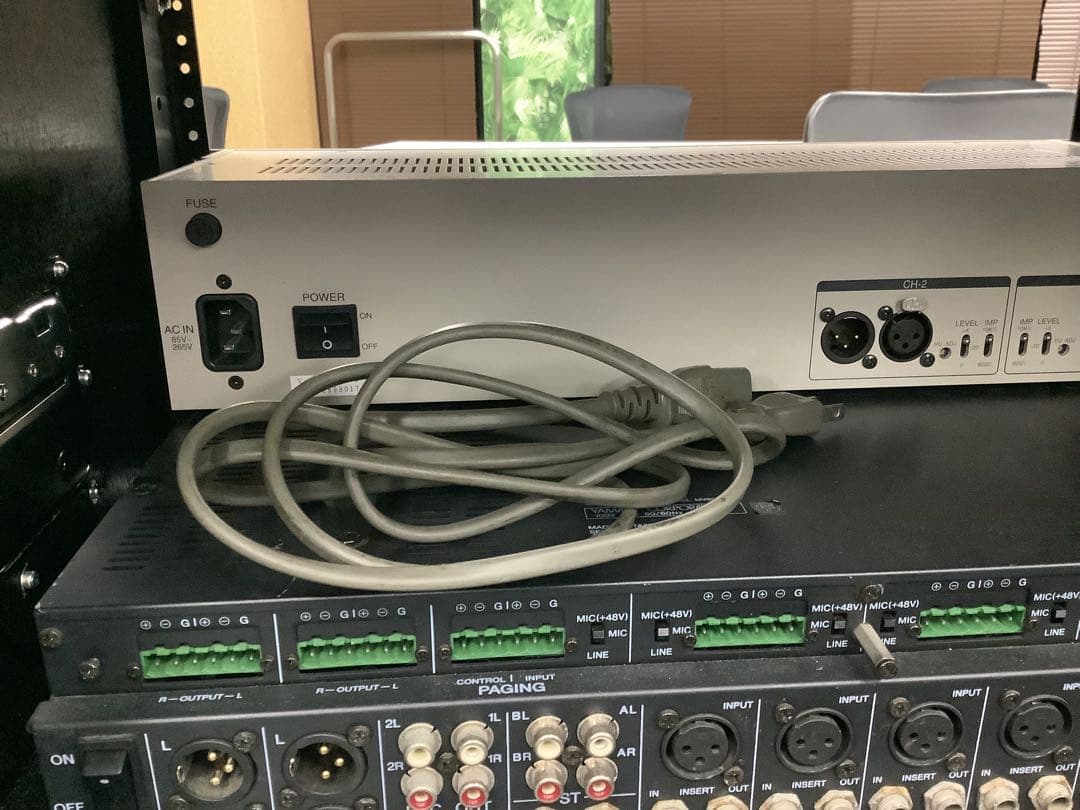 YAMAHAアナログミキサーMV800 VU メーター 6uラックのset