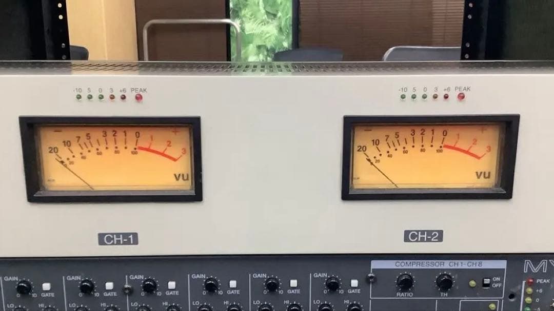 YAMAHAアナログミキサーMV800 VU メーター 6uラックのset