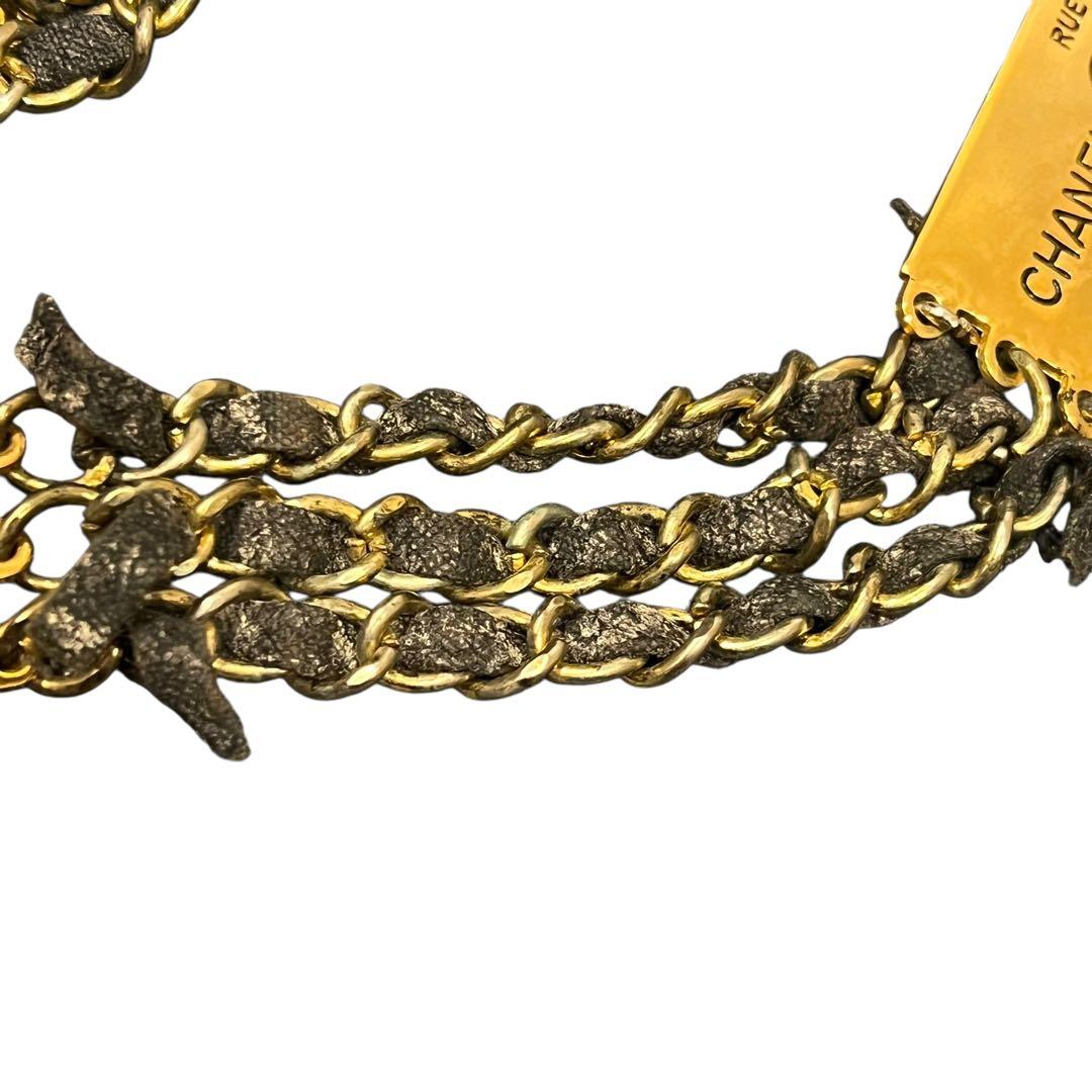 希少品✨シャネル ヴィンテージ チェーンベルト ゴールドプレート ココマーク