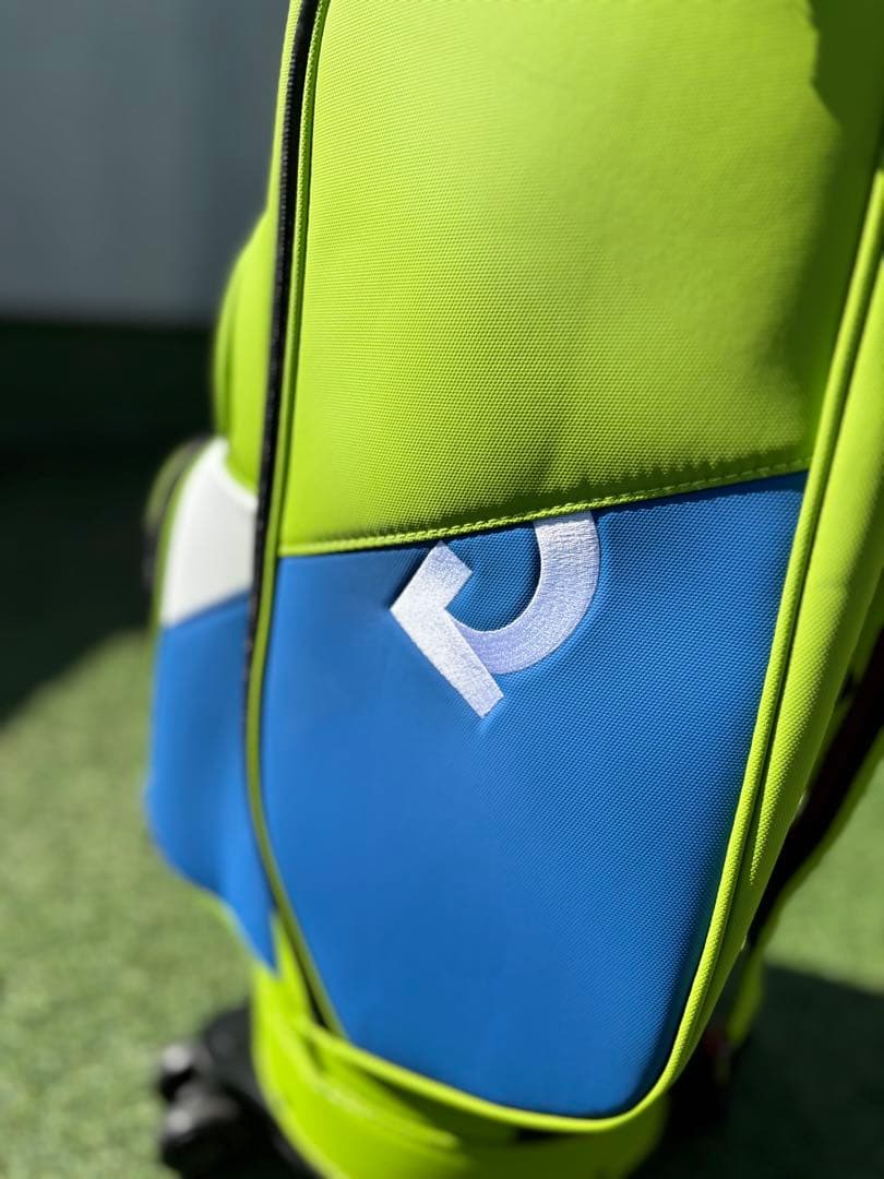 キャスター付　ゴルフバッグ　キャディバッグ　新品　グリーン　ブルー　KING