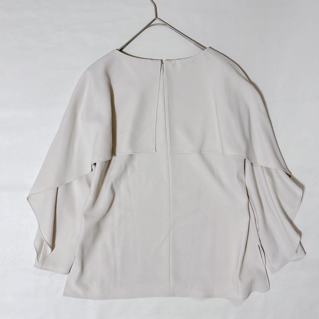 メグルー様　美品◎ANAYI アナイ ストレッチクロスケープ 長袖ブラウス 38