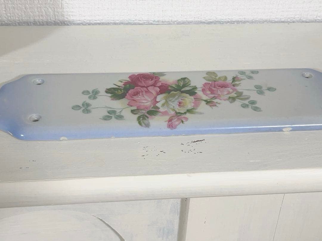 【Sale最終価格】陶器製バラ柄ドアプレート＊アンティーク