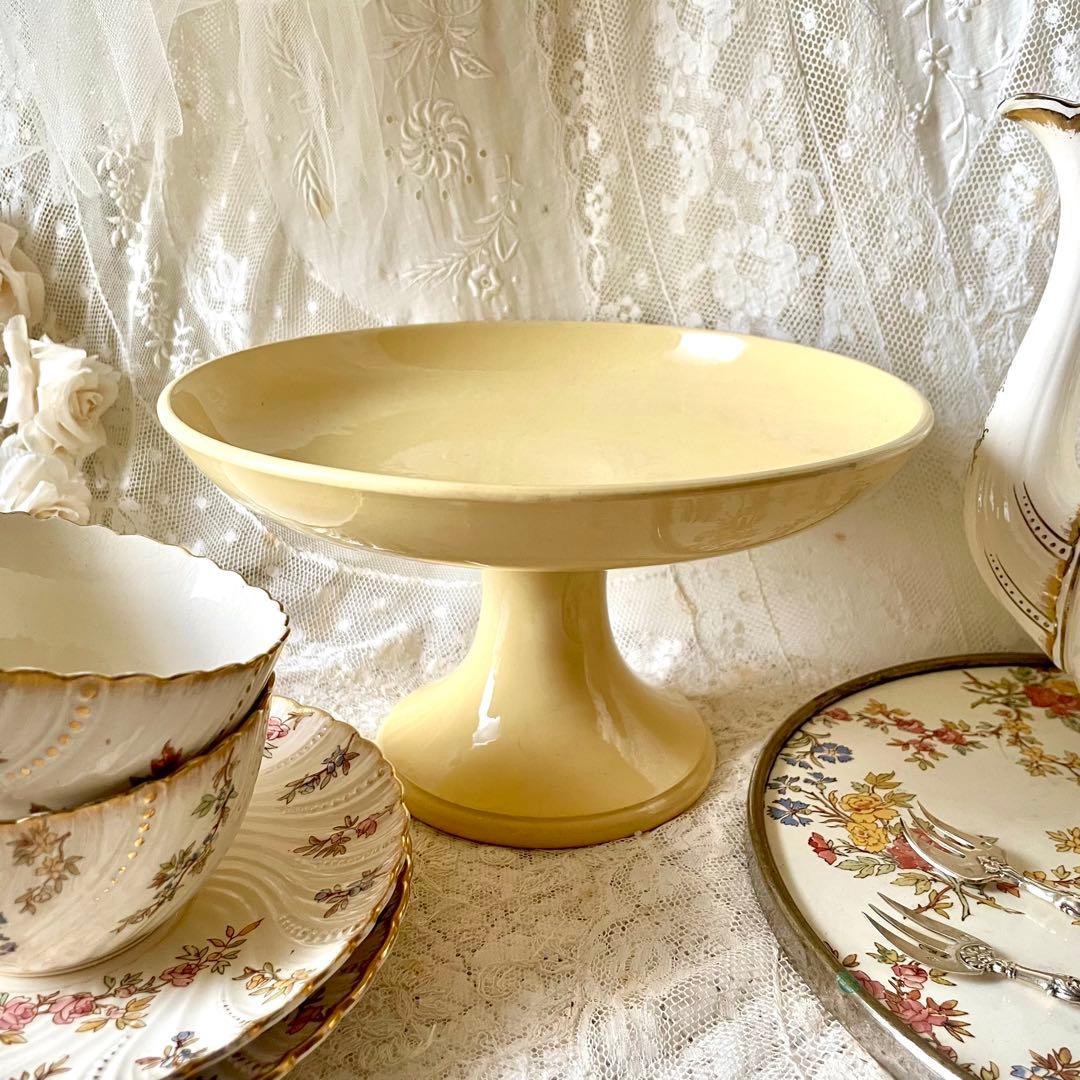 サルグミンヌ　コンポティエ　クリームイエロー　フランスアンティーク