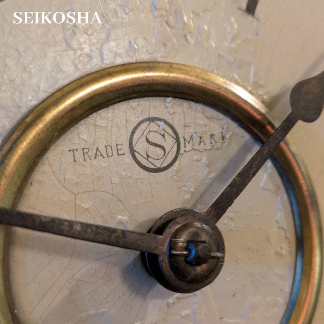 アンティーク掛時計　古時計　精工舎　四つ丸　振り子時計