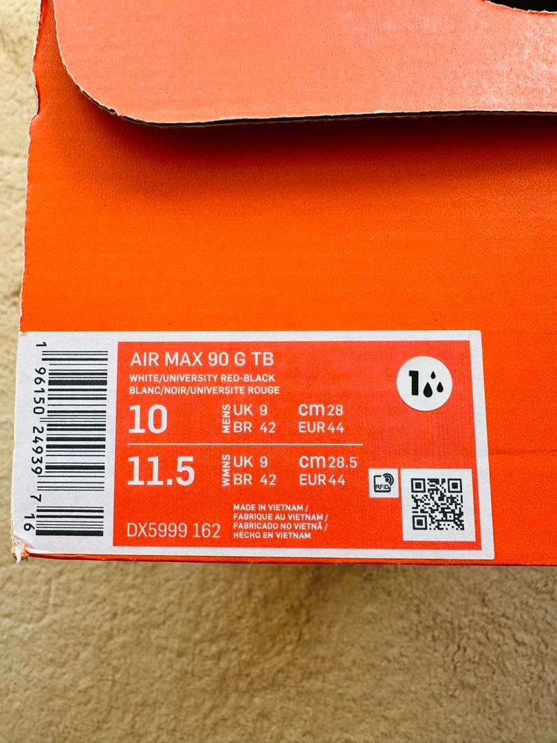 NIKE AIR MAX 90 G 赤 28 ナイキ エアマックス ゴルフ