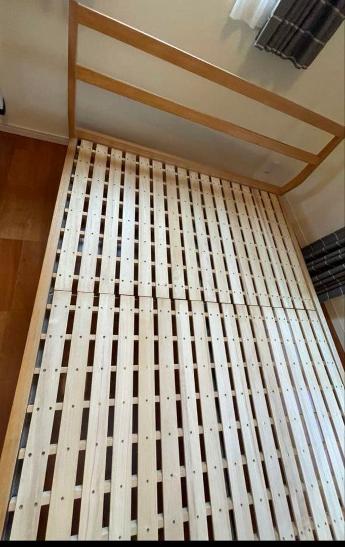 ken【無印良品】MUJI タモ材　ベッドフレーム　クイーン