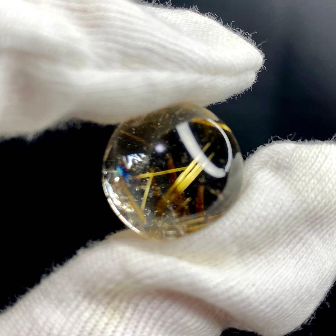 七星陣 【財運・金運・事業運up❗️】レインボー☆タイチンルチル 丸玉 A702