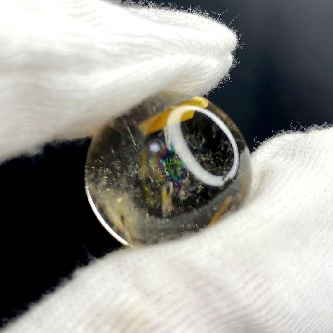 七星陣 【財運・金運・事業運up❗️】レインボー☆タイチンルチル 丸玉 A702