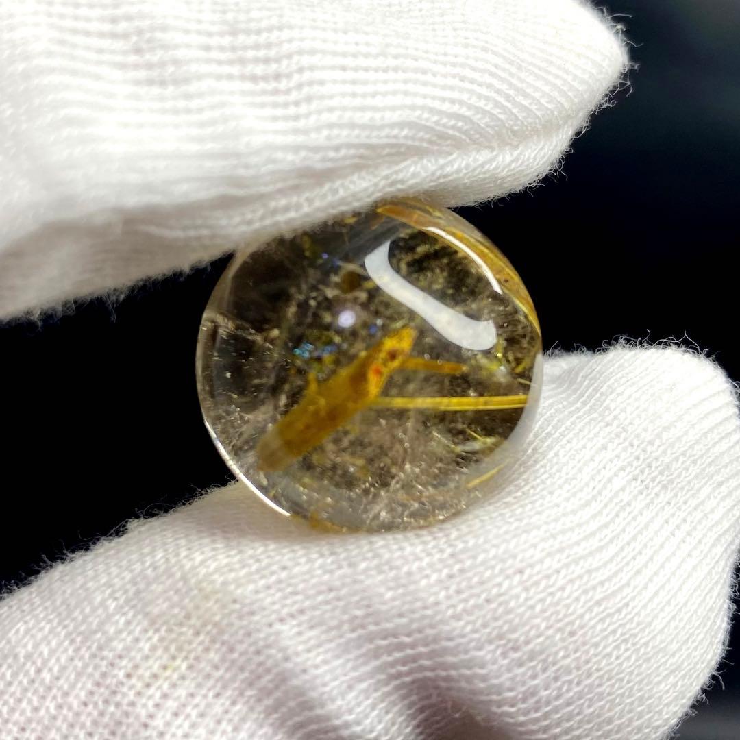 七星陣 【財運・金運・事業運up❗️】レインボー☆タイチンルチル 丸玉 A702