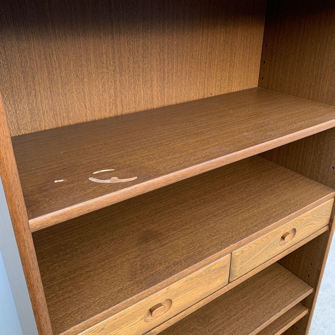 【送料込】浜本工芸 木製シェルフ 引き出し付き 本棚 日本製