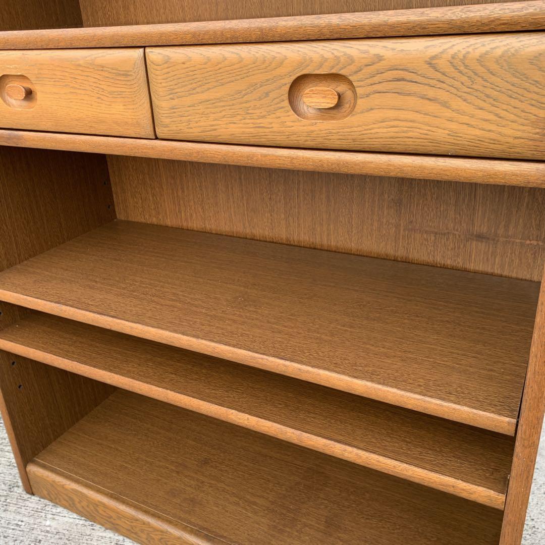 【送料込】浜本工芸 木製シェルフ 引き出し付き 本棚 日本製