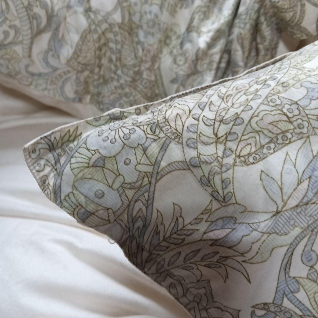 れ*ゆ様 高品質 希少 手摘みホワイトグース 羽毛 西川 掛け布団 花柄 ハンガ