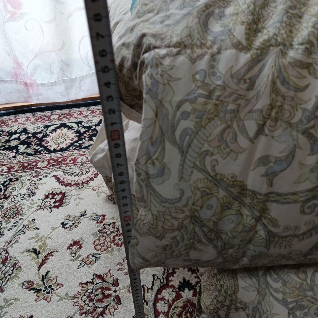 れ*ゆ様 高品質 希少 手摘みホワイトグース 羽毛 西川 掛け布団 花柄 ハンガ