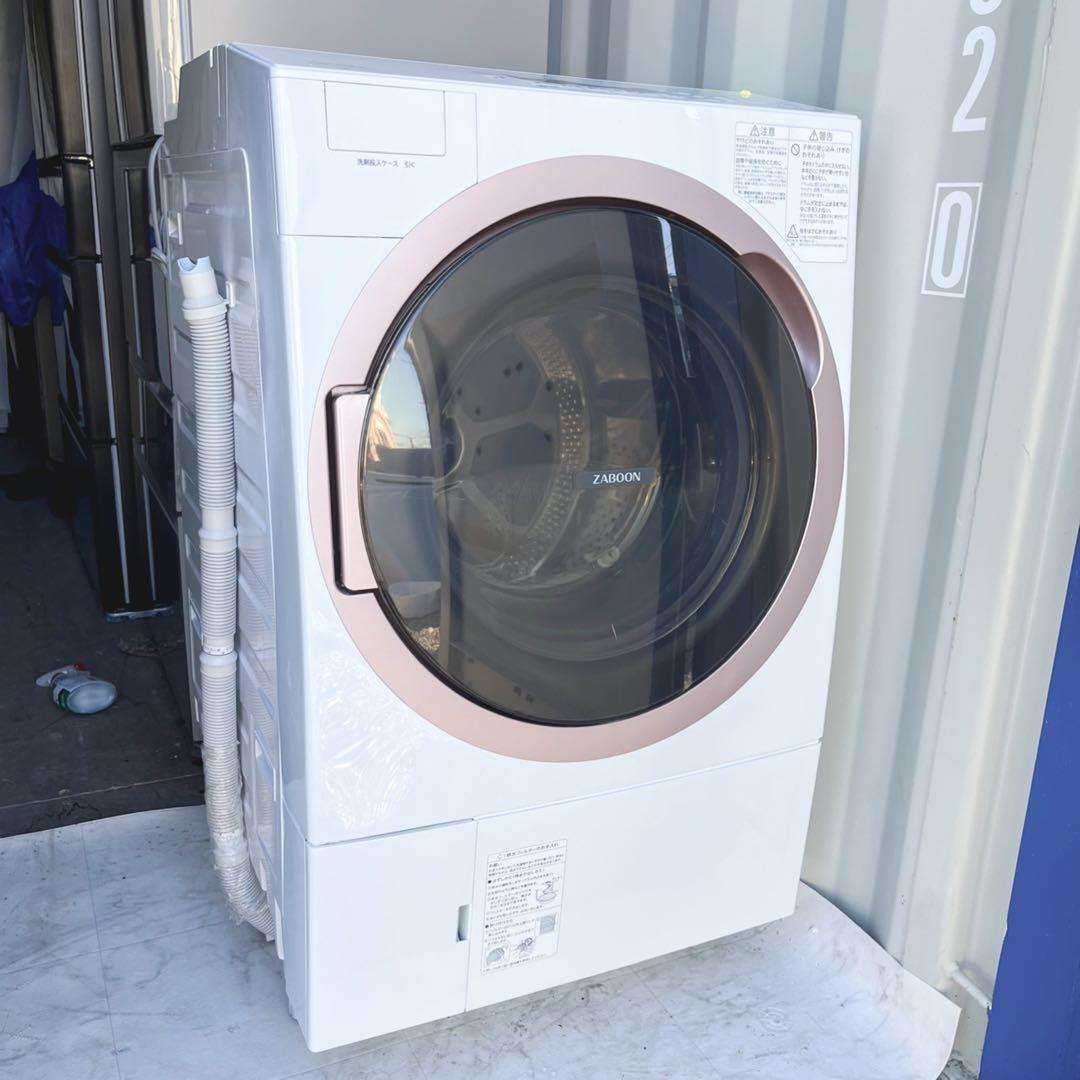 取付無料！東芝熱乾燥搭載！ウルトラファインバブルパステルピンクドラム式洗濯機！