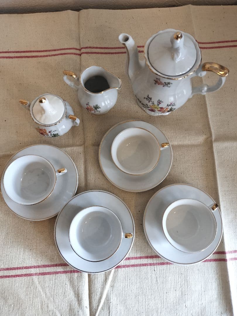 アンティーク　フランス　ビンテージ　陶器　ままごと　ディネットセット