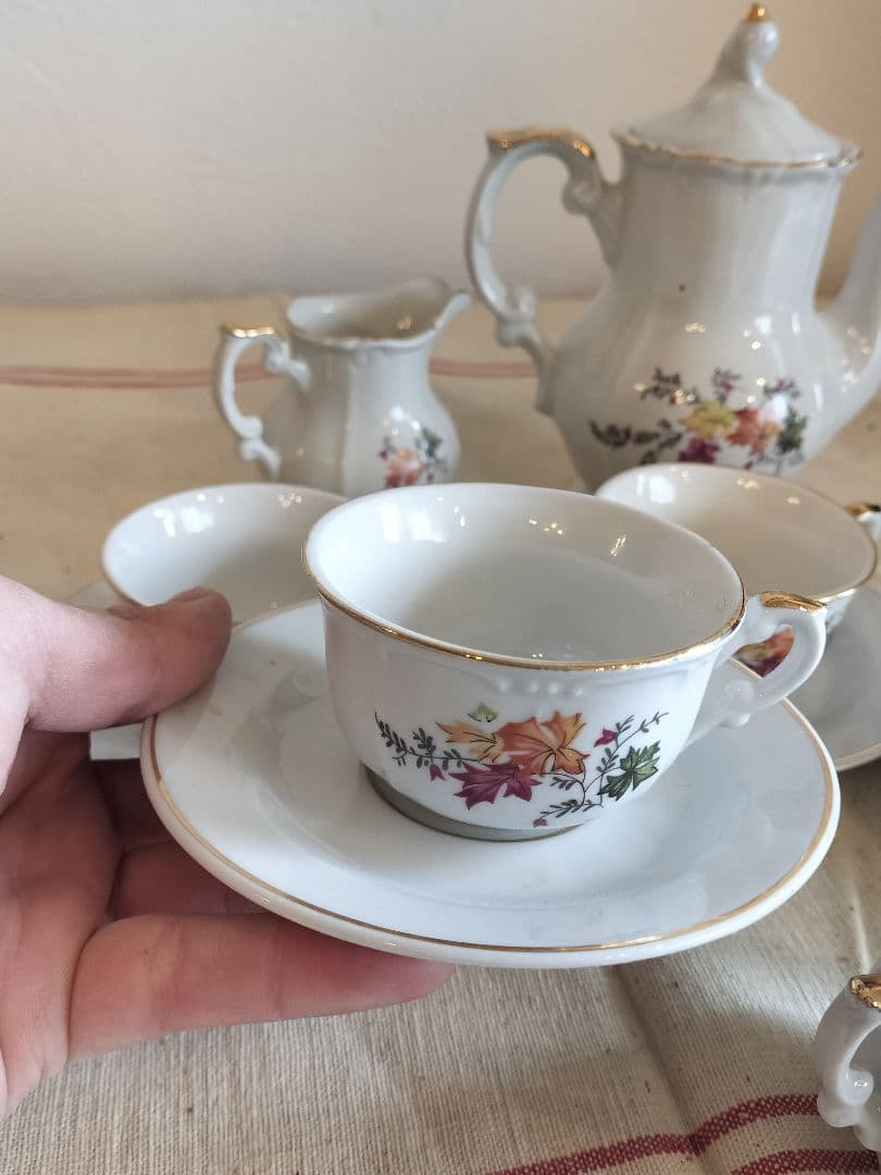 アンティーク　フランス　ビンテージ　陶器　ままごと　ディネットセット