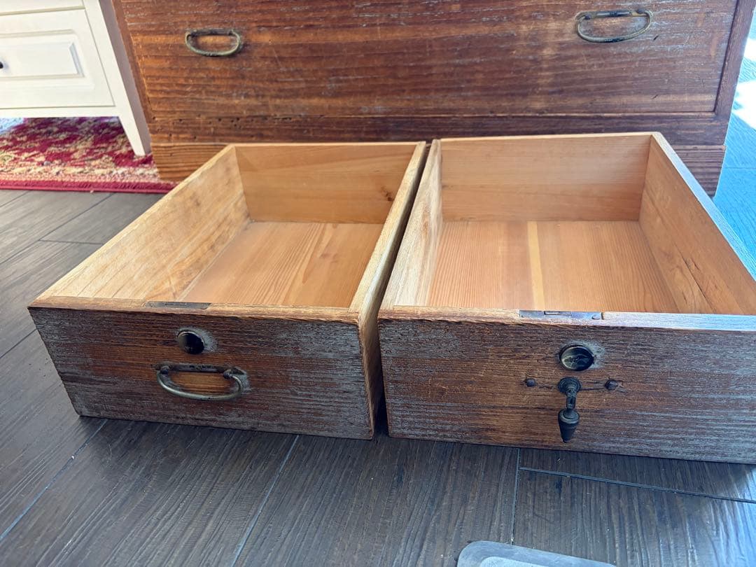 桐箪笥 アンティーク 和　日本箪笥 古家具 時代箪笥 収納棚 無垢材6段引出し