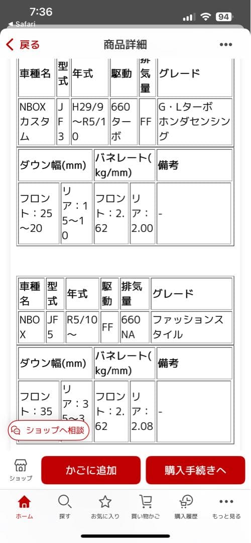 JF3　RSRTI2000 ダウンサス