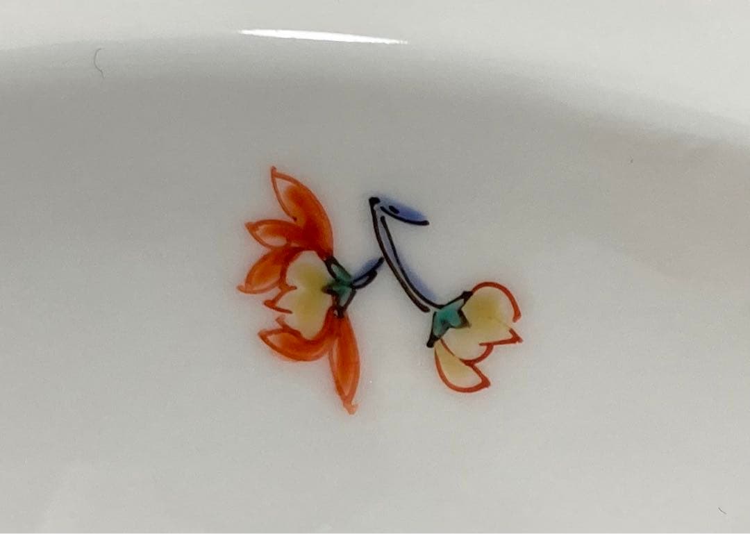 9代柿右衛門 13代柿右衛門　葡萄りす彫　向付　深鉢　5客