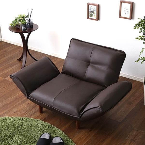 最安値！新品！送料込み！ソファー 一人掛け レザーソファ【アイボリー】