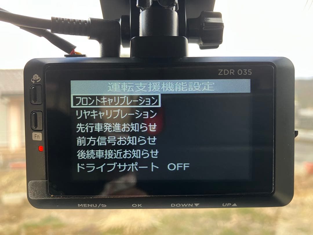 コムテック ZDR-035 前後2カメラ ドライブレコーダー 作動OK！