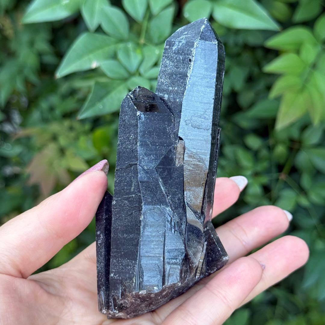 ムーミン 値下げ モリオン 黒水晶 天然無処理 原石 MY977