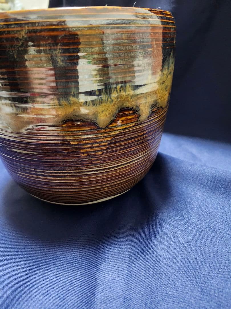 高取焼 14代　亀井味楽 高取水指 裏千家　鵬雲斎 花押　水指　茶道