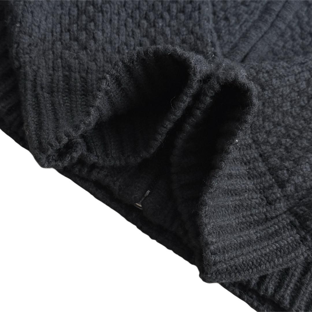 【美品】フレッドペリー ドライバーズニット ジップ ブラック 大きめ メンズS