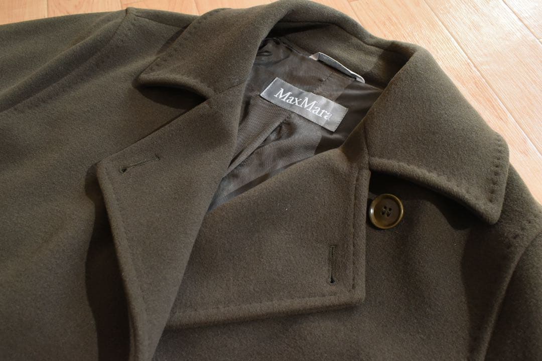 【MaxMara/マックスマーラ】白タグ ウールコート　カーキ
