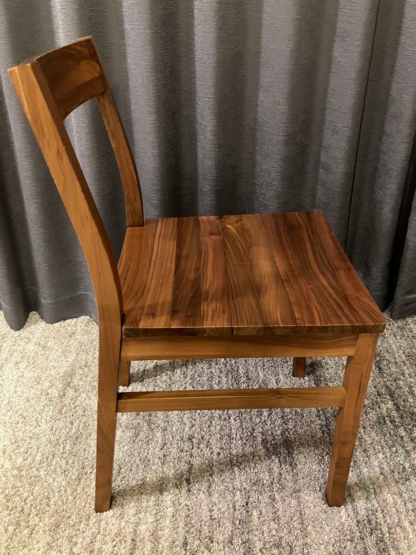 無印良品　無垢材チェア　ウォールナット　2脚セット　椅子のみ