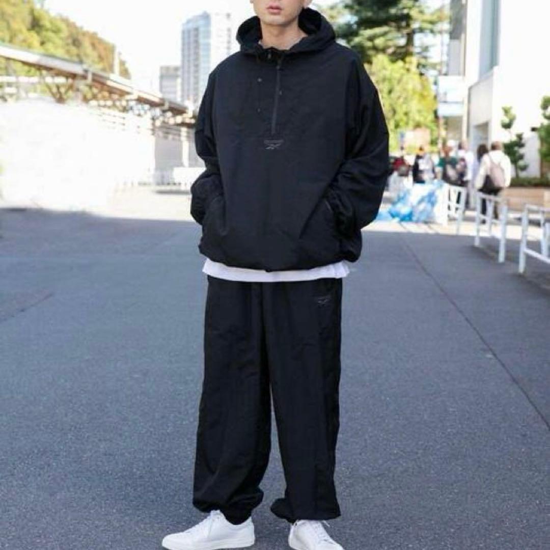 専用Reebok バックロゴ ナイロン 上下 アノラックパーカー トラックパンツ