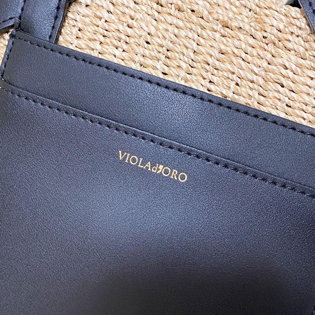 【未使用級】ヴィオラドーロ トートバッグ アバカ レザー