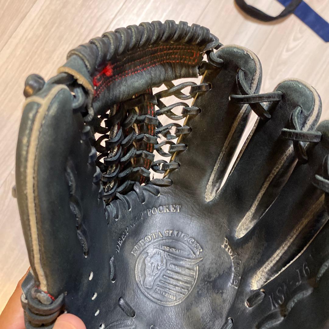 スラッガー 少年軟式グローブ 黒　湯揉み済み