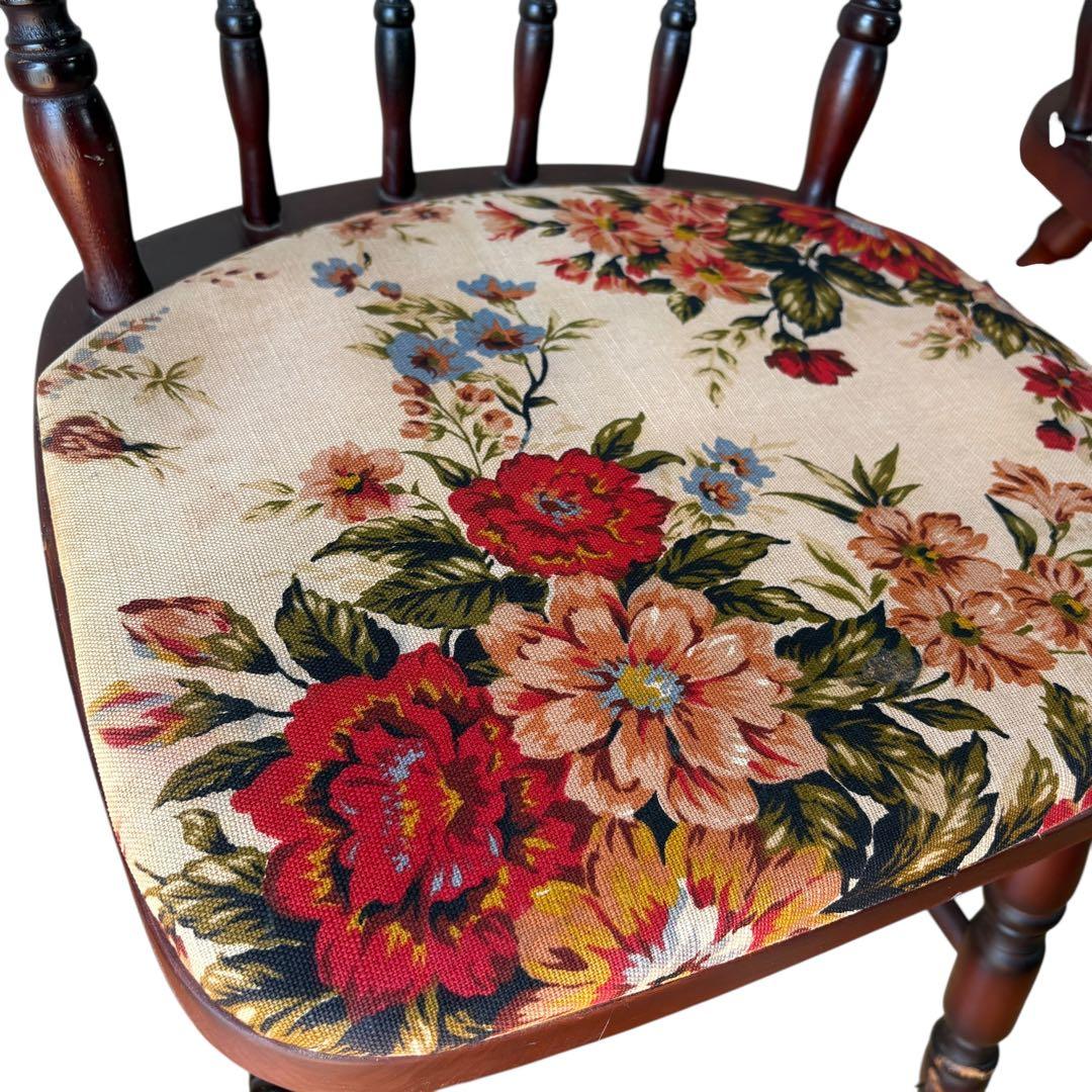 【ちひろ】② MIKIMOKU 2脚セット　椅子　花柄　ヴィンテージ　イス