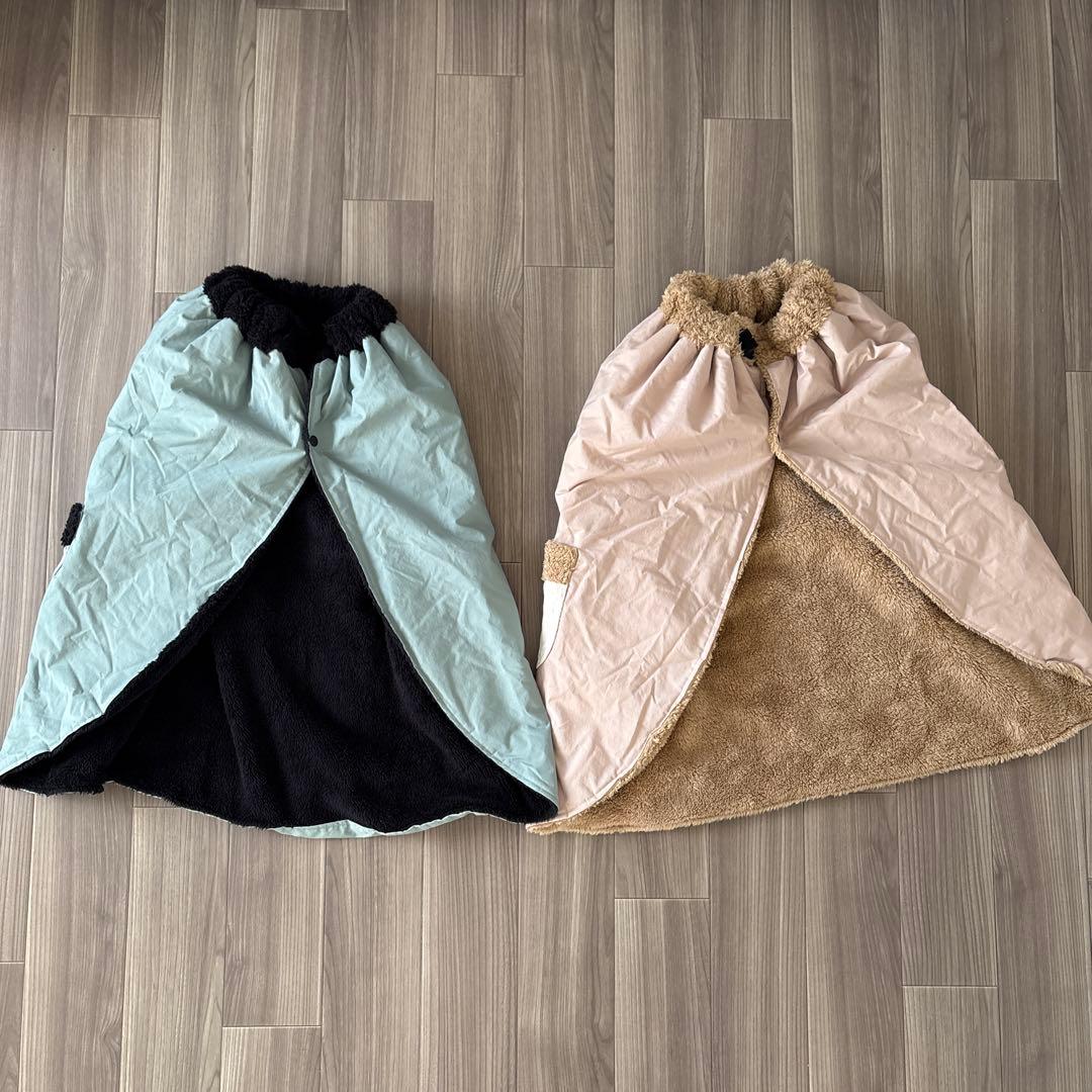 【DORACO】子ども乗せ自転車用 ブランケット 2色セット（ピンク&ブルー）