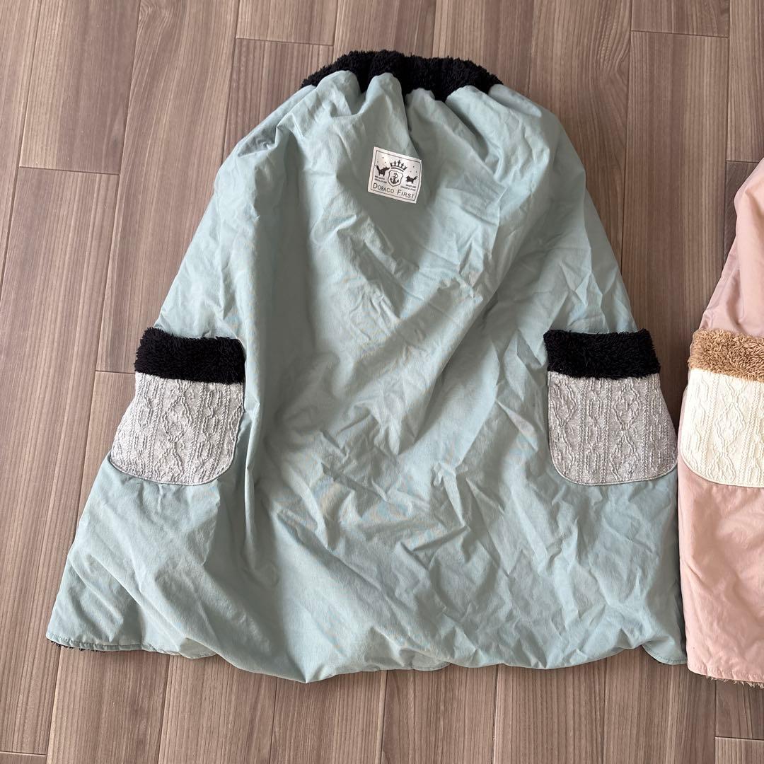 【DORACO】子ども乗せ自転車用 ブランケット 2色セット（ピンク&ブルー）