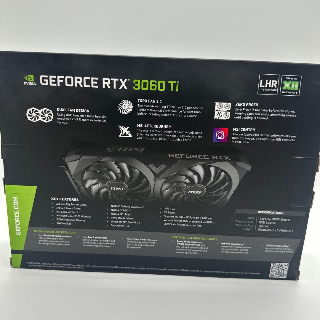 グラフィックボード・グラボ・ビデオカード MSI GeForce RTX 3060 Ti Ventus 2X O