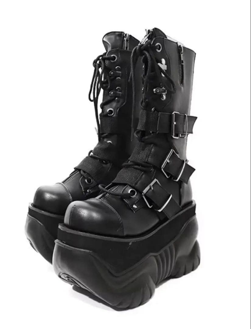 新品未使用⭐️Demonia デモニア 厚底ブーツ 黒24cm M6