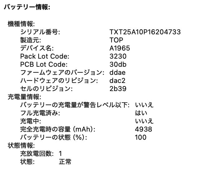 MacBook本体 MacBook Air 13-inch, 2020 Ci7 16GB 1TB