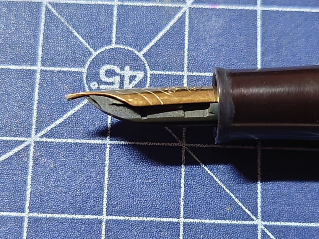 ペリカン 400NN M＆K 茶縞 14C-F 万年筆 中古